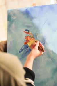 Acrylbild Gesicht Atelier Colore Ulm Studentencafe